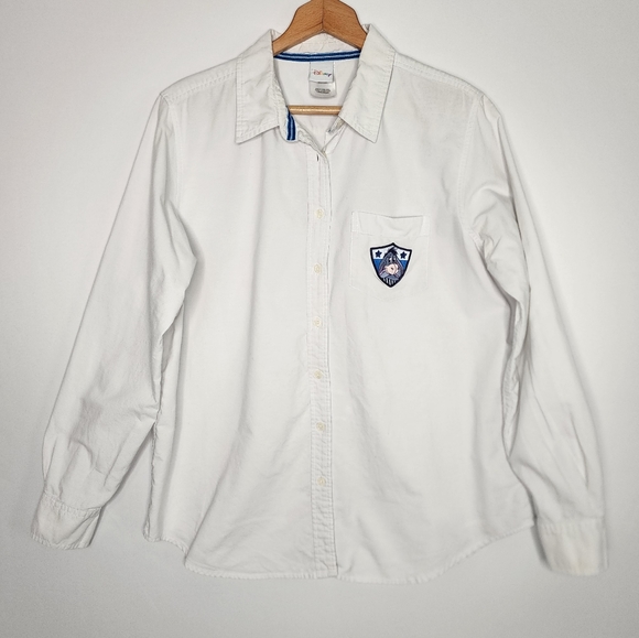 Disney Tops - Vintage Disney Eeyore White Cotton Button Up Shirt